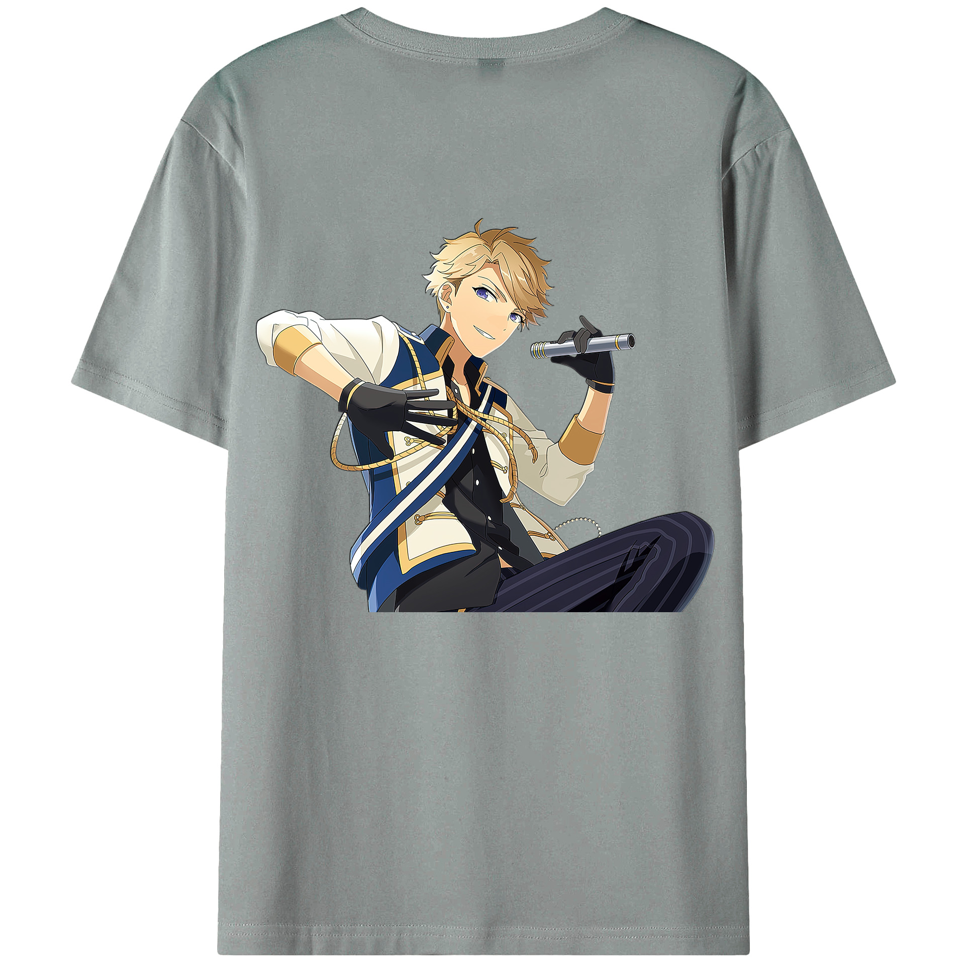（画像用） あんさんぶるスターズ! Ensemble Stars 綿100％ メンズ半袖Tシャツ（バックプリント） 通気性